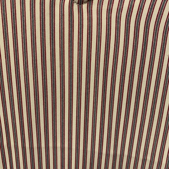 Red, blue and black v-neck blouse - Picture 3 of 3